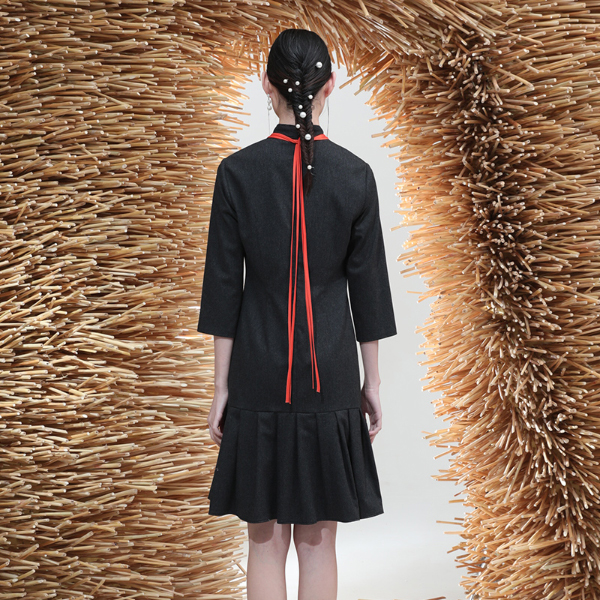 台绣taisilk绵羊毛连衣裙