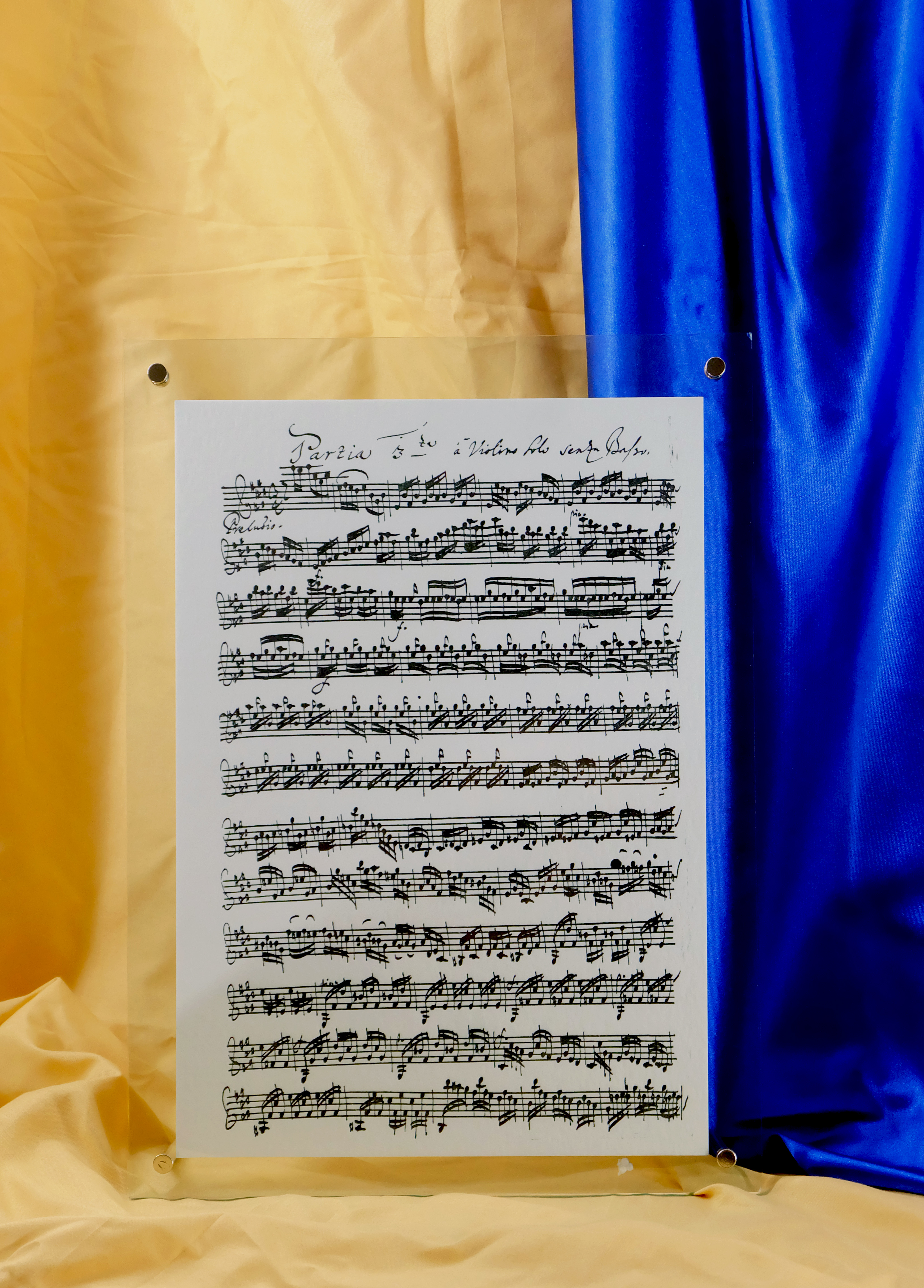 巴赫《无伴奏小提琴奏鸣曲与组曲,bwv 1006》开场前奏曲第一页, 金属